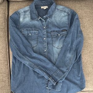 Calvin Klein Jeans Indigo Button-Down Shirt